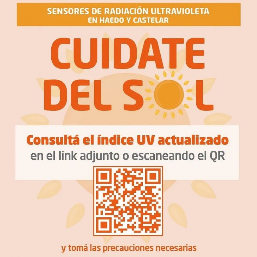 Morón implementa sistema de medición de rayos UV de acceso público para promover la conciencia sobre la protección solar.