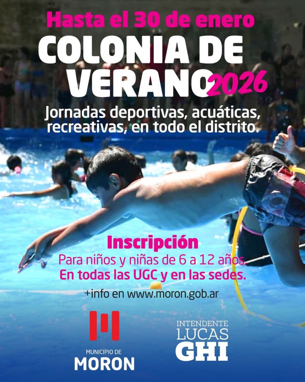 Últimos días para anotarse: siguen abiertas las colonias municipales de verano en Morón