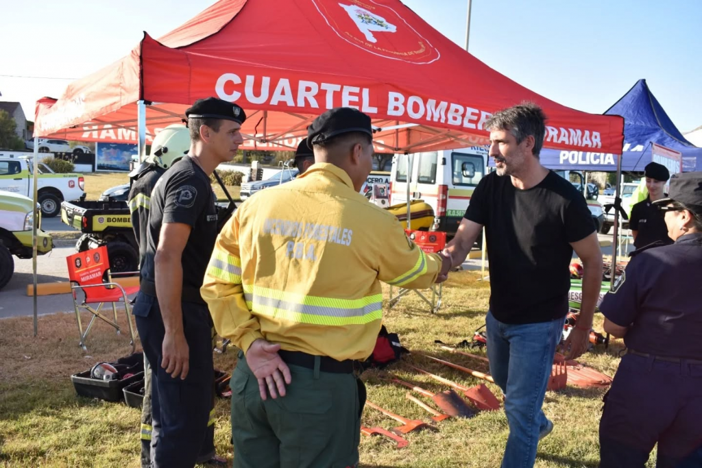 Miramar fue escenario del Corredor de Participación Ciudadana con fuerte presencia de las fuerzas de seguridad