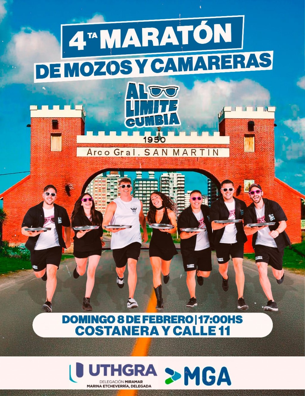 Se corre la 4ª Maratón de Mozos y Camareras de UTHGRA Miramar con premios millonarios