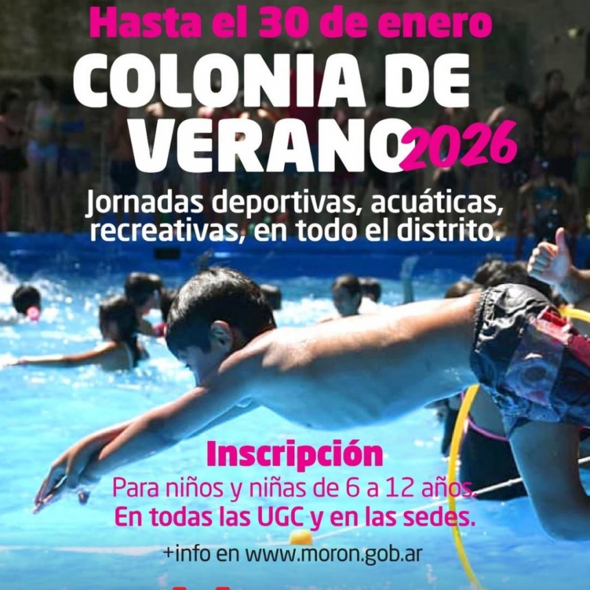 Últimos días para anotarse: siguen abiertas las colonias municipales de verano en Morón