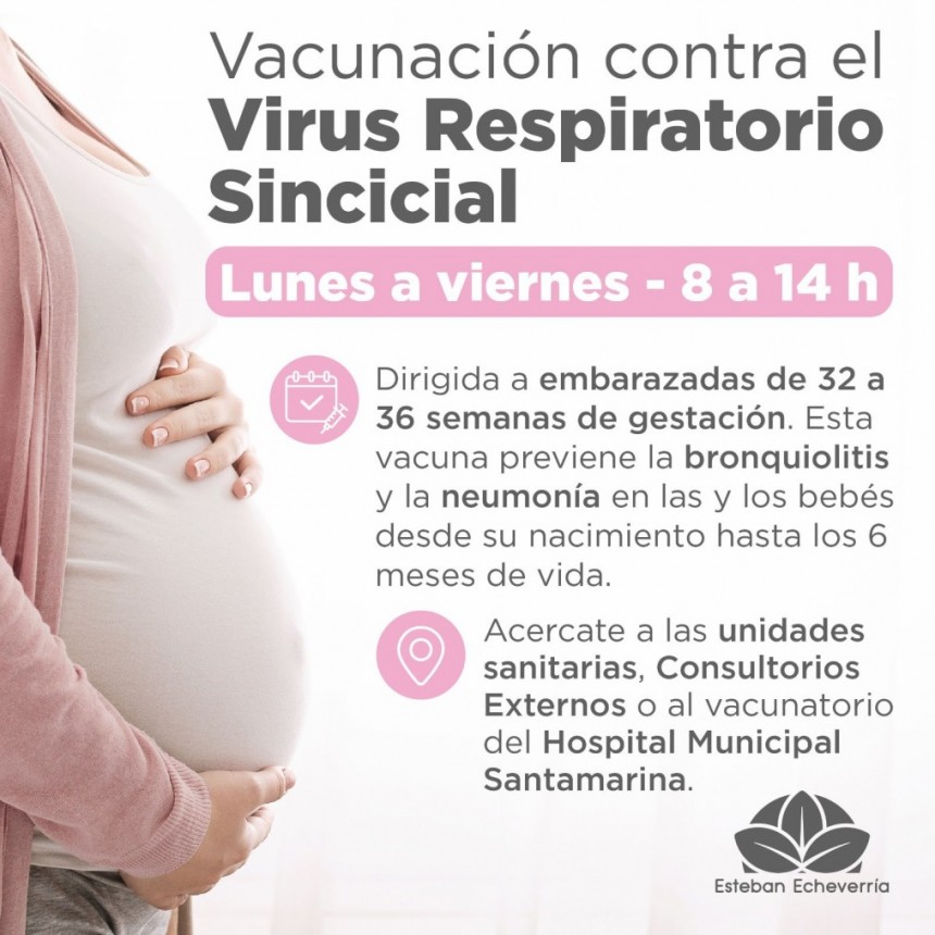 Virus Respiratorio Sincicial: el Municipio avanza con la vacunación para embarazadas