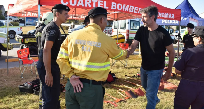 Miramar fue escenario del Corredor de Participación Ciudadana con fuerte presencia de las fuerzas de seguridad
