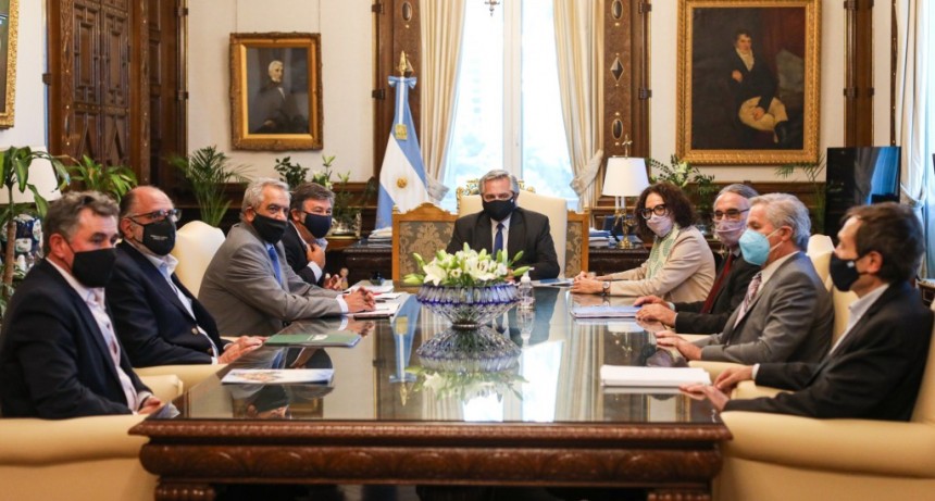 El presidente Alberto Fernández recibió a la Mesa de Enlace