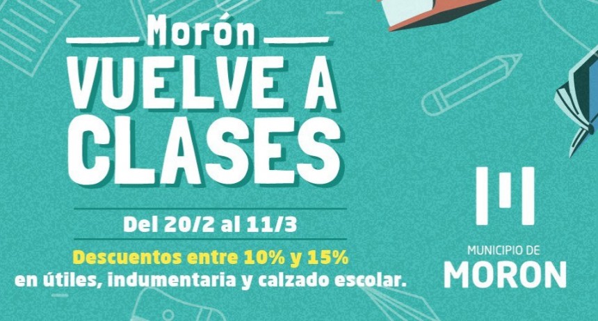 Morón prepara la vuelta a clases con importantes descuentos