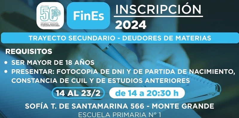 Plan Fines 2024: Oportunidades educativas para todos los vecinos del municipio de esteban Echeverría