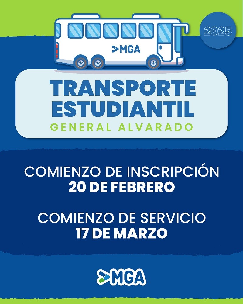 ¡Atención estudiantes de General Alvarado! Abren las inscripciones para el Transporte Estudiantil 2025