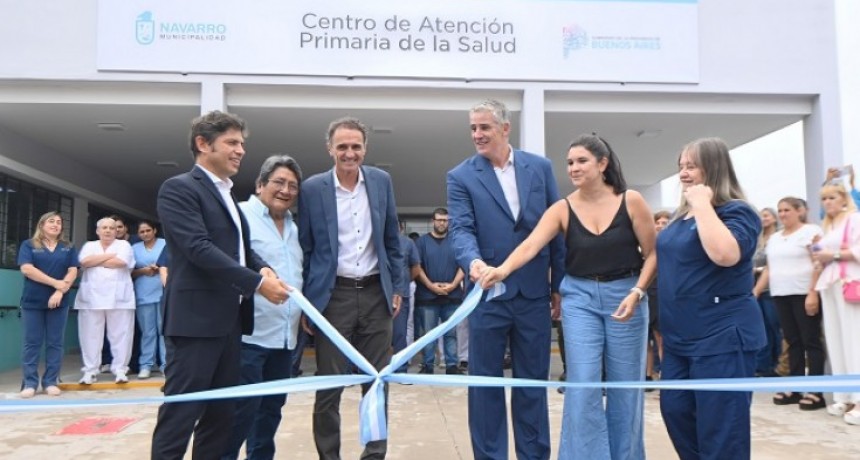Kicillof inauguró un nuevo centro de salud en Navarro y apuntó contra el Gobierno nacional