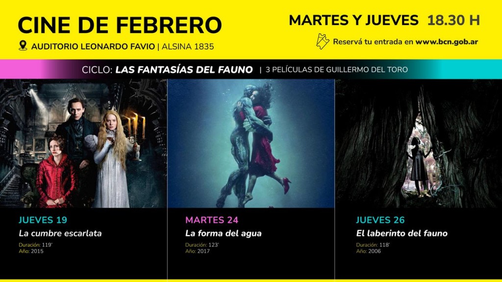 La Biblioteca del Congreso propone en febrero un ciclo de cine con películas de Guillermo del Toro