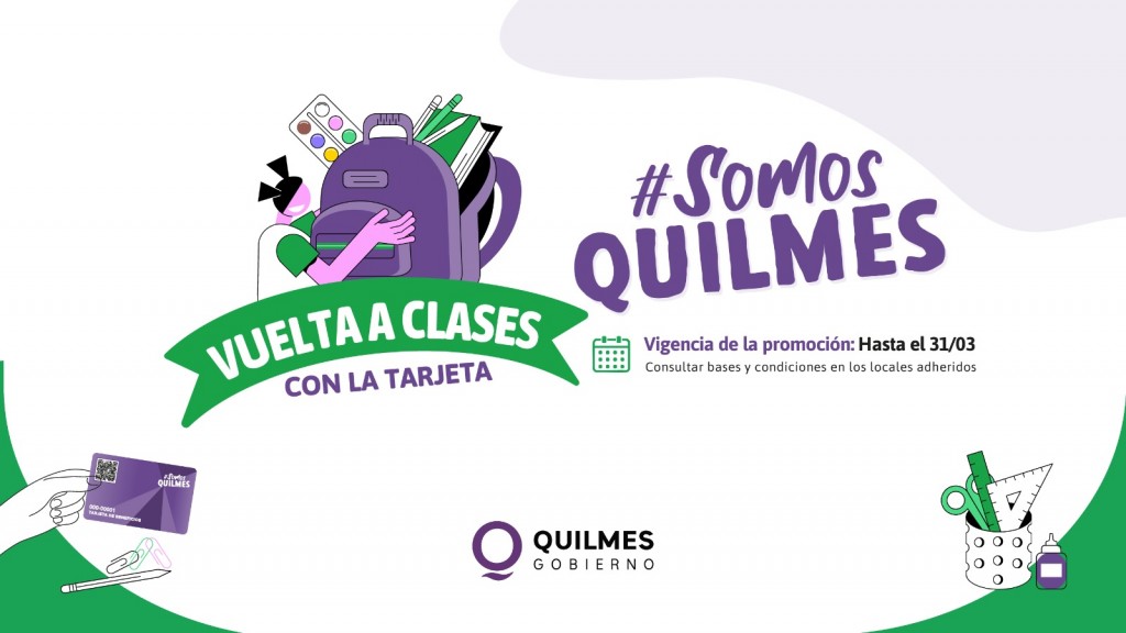 ¡Vuelta a clases con todo! Aprovechá hasta 30% de descuento en útiles con tu Tarjeta Somos Quilmes