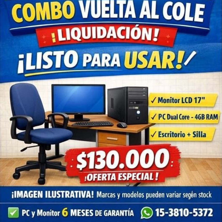 📚💻 COMBO VUELTA AL COLE – OFERTA ESPECIAL 💻📚