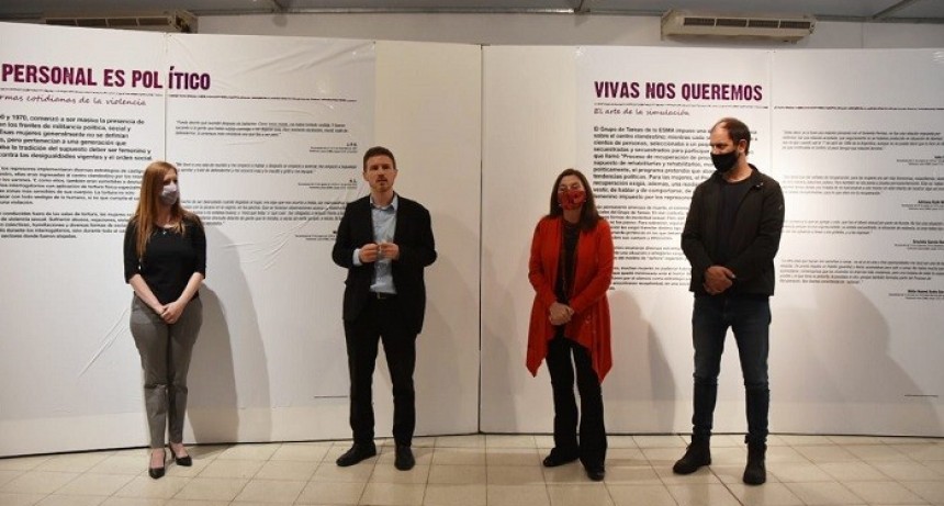 Estela Díaz y Augusto Costa inauguraron la muestra “Ser Mujeres en la ESMA”