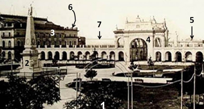 1875 La Plaza de la Victoria y más atrás, el río.