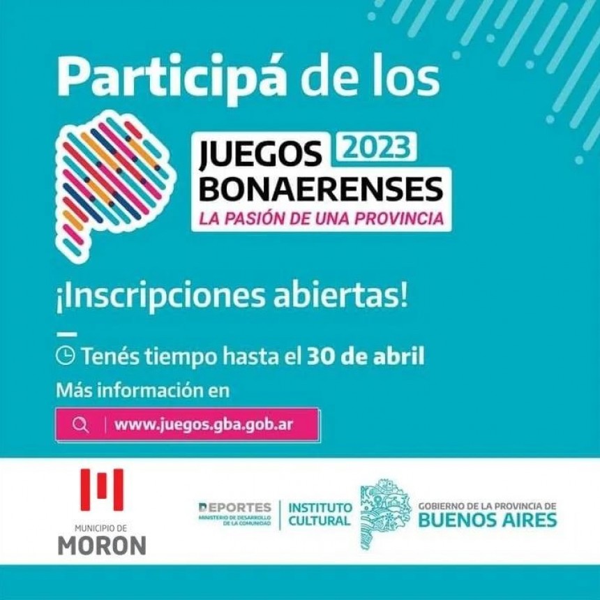 Ya se encuentra abierta la inscripción para los Juegos Bonaerenses 2023