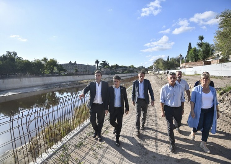 Kicillof recorrió las obras del Río Luján y destacó su impacto para la región