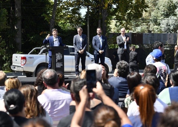 Kicillof inauguró obras en la Ruta 26 y criticó el ajuste en infraestructura