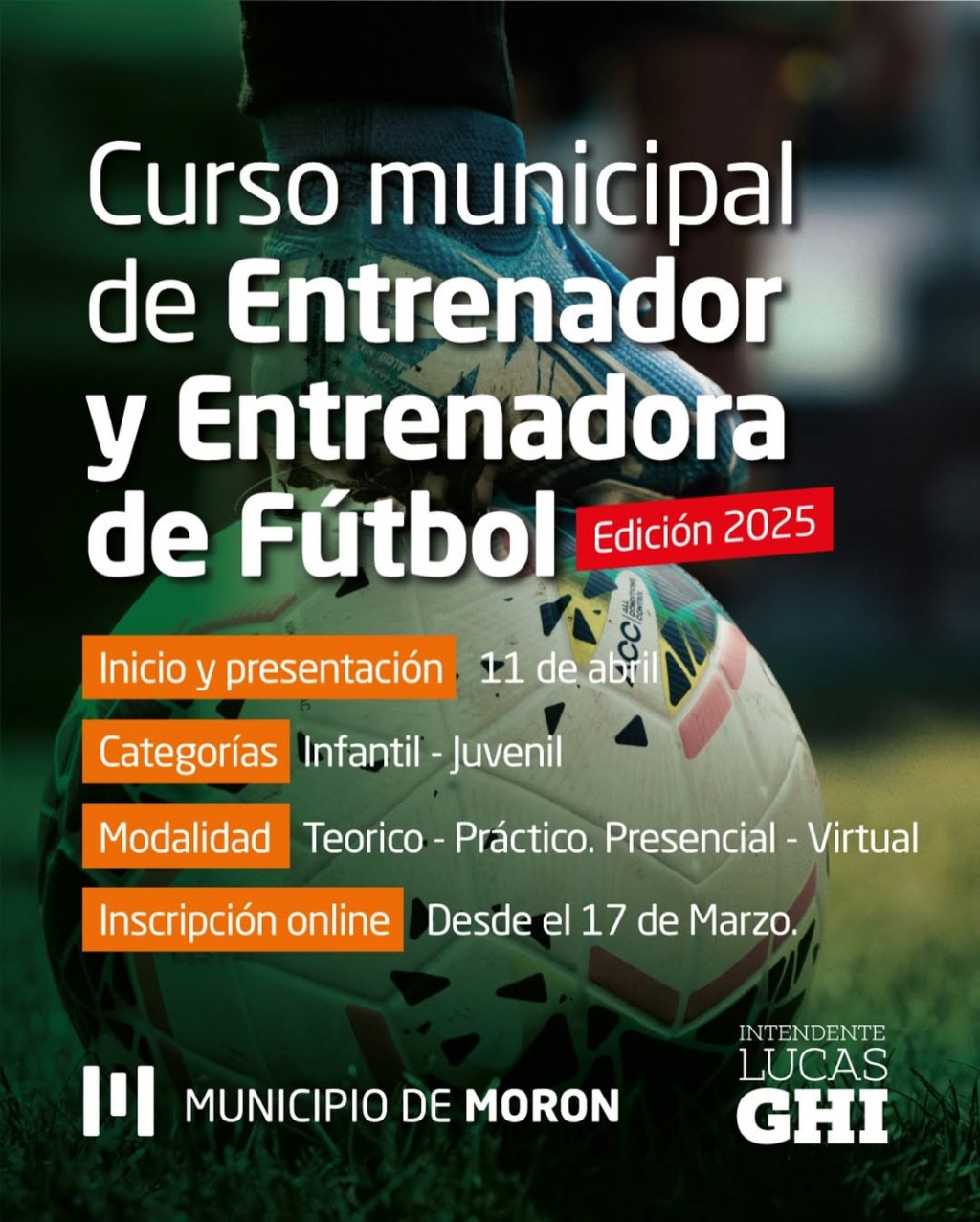 Morón lanza un curso gratuito para entrenadores y entrenadoras de fútbol