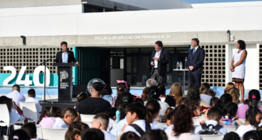 Kicillof inauguró un polo educativo y lanzó un mensaje al Gobierno nacional: "Vamos a seguir invirtiendo en educación"
