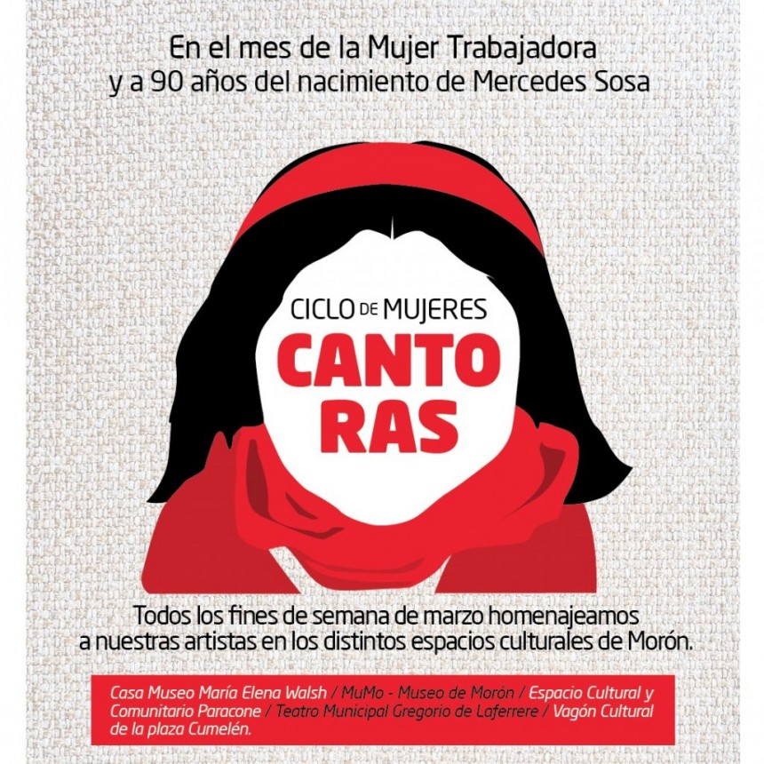 Morón homenajea a las mujeres con el ciclo Cantoras, inspirado en Mercedes Sosa