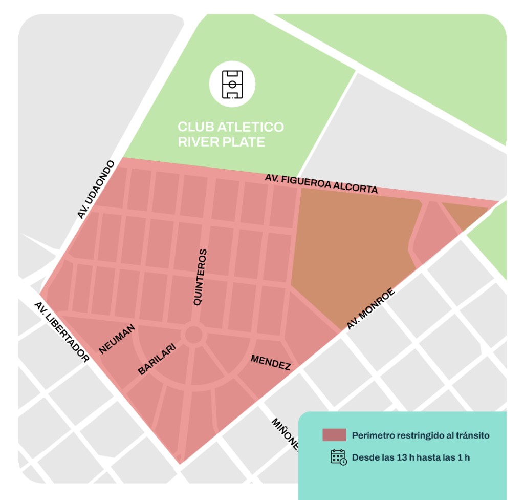 AC/DC en River: todos los cortes y desv&iacute;os de tr&aacute;nsito en N&uacute;&ntilde;ez