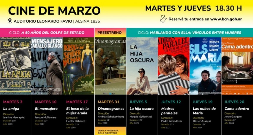 La Biblioteca del Congreso presenta en marzo dos nuevas propuestas de cine gratuito para la comunidad