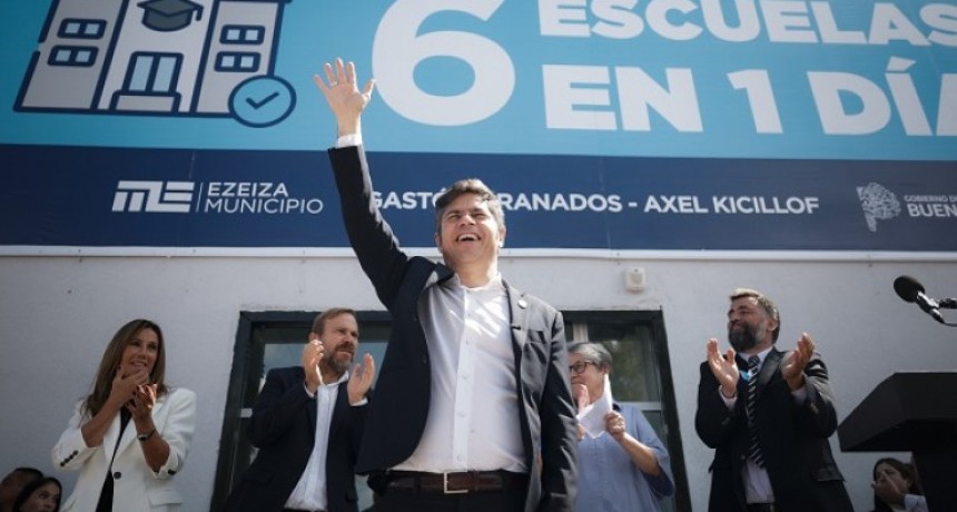 Kicillof inaugur&oacute; seis escuelas en Ezeiza en un d&iacute;a y benefici&oacute; a m&aacute;s de 3.800 estudiantes