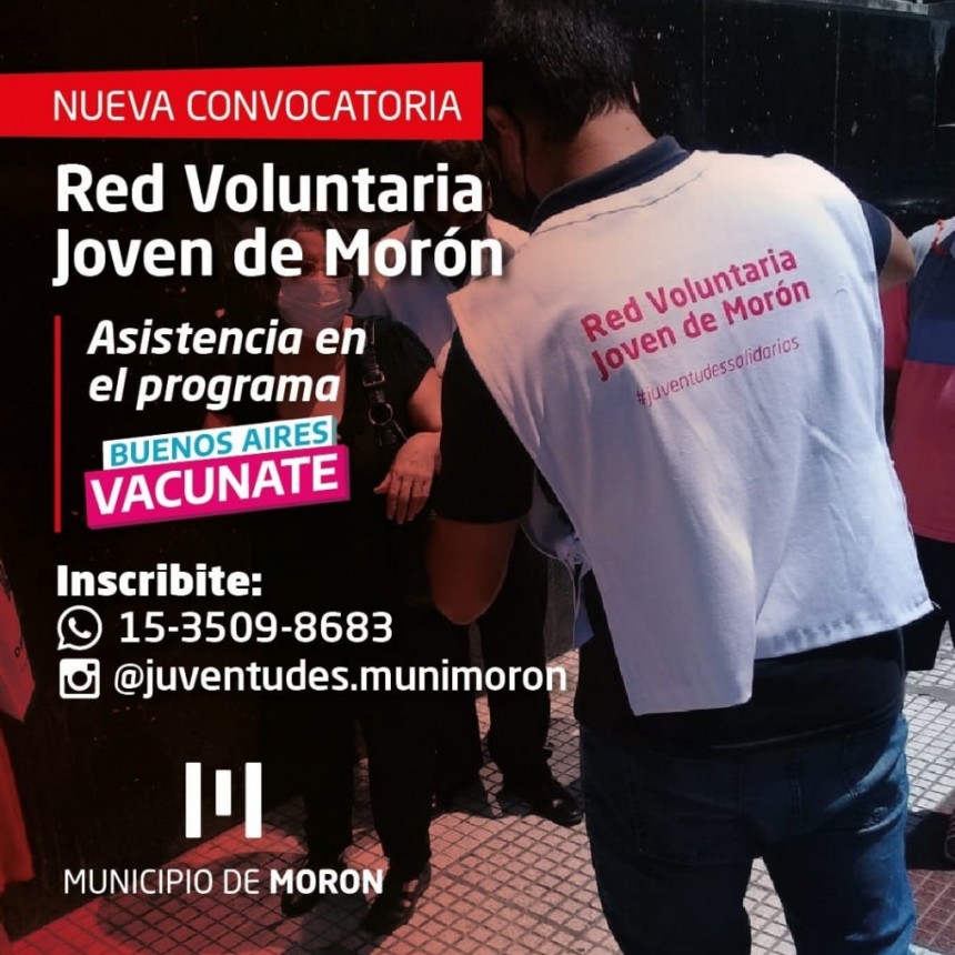 Morón: nueva inscripción a la Red Voluntaria Joven