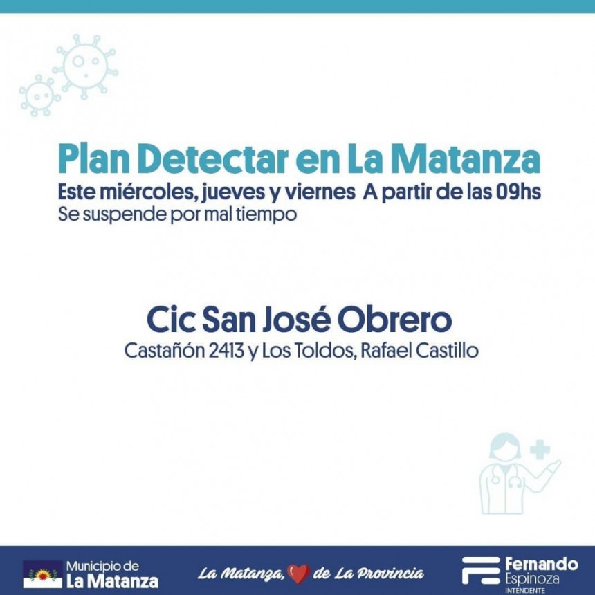 Centros de Testeos en La Matanza.