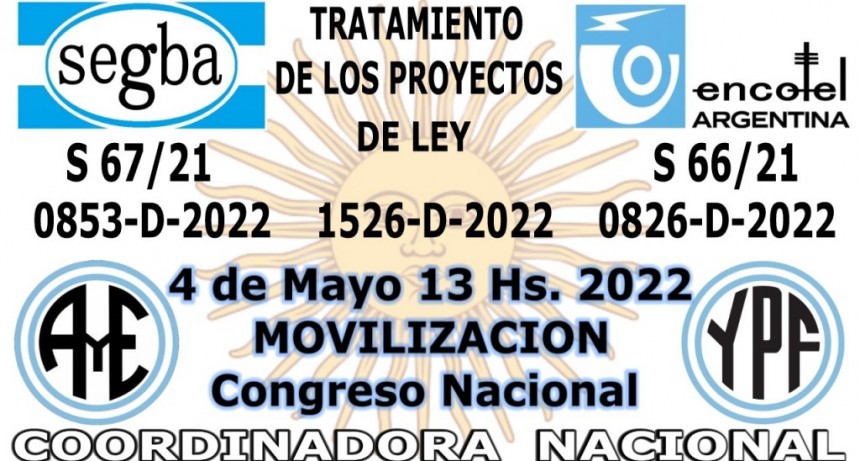 4 de mayo: Trabajadores de empresas privatizadas movilizamos al Congreso Nacional