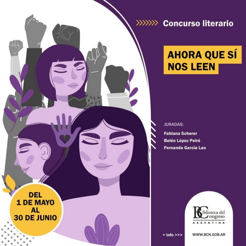 Concurso literario “Ahora que sí nos leen” en la Biblioteca del Congreso de la Nación
