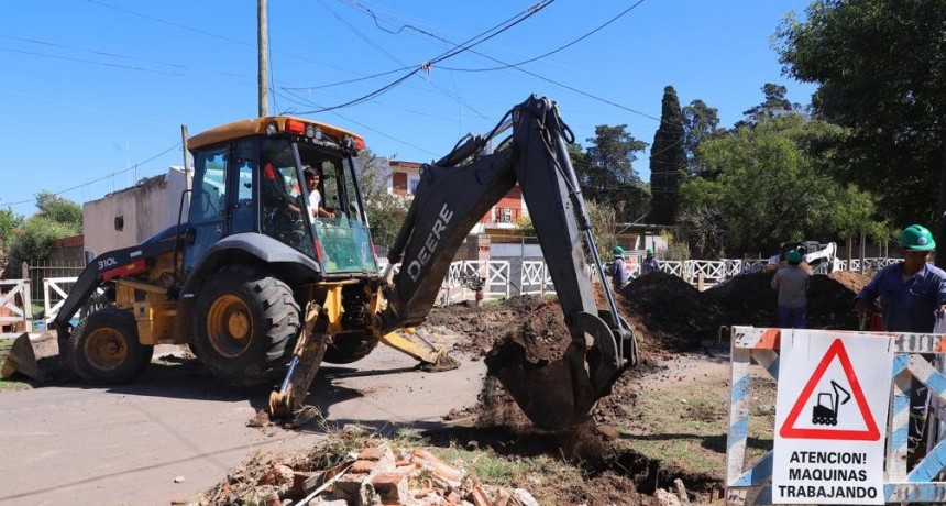 Monte Grande Sur: avanza la obra de la nueva red cloacal