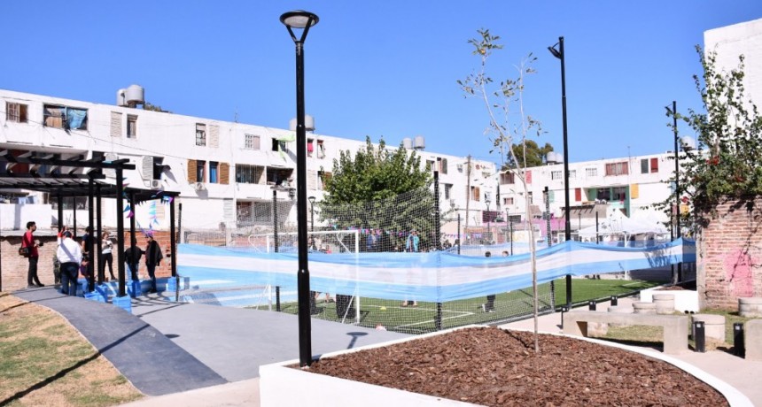 Se inauguraron obras de mejoramiento de espacios públicos en el barrio Carlos Gardel de El Palomar