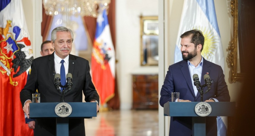 Los presidentes Alberto Fernández y Gabriel Boric reafirmaron la importancia de la relación estratégica entre Argentina y Chile