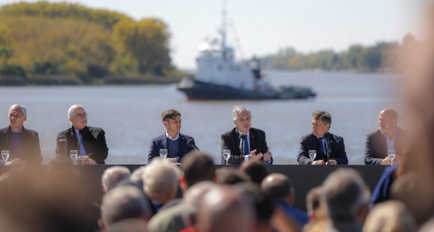 Alberto Fernández y Axel Kicillof anunciaron la licitación de las obras que darán inicio al proyecto del Canal Magdalena