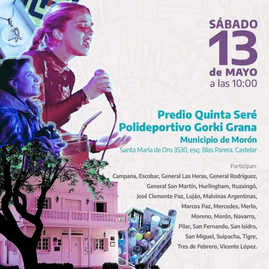 Morón será sede del 6º Encuentro Regional de Cultura Bonaerense