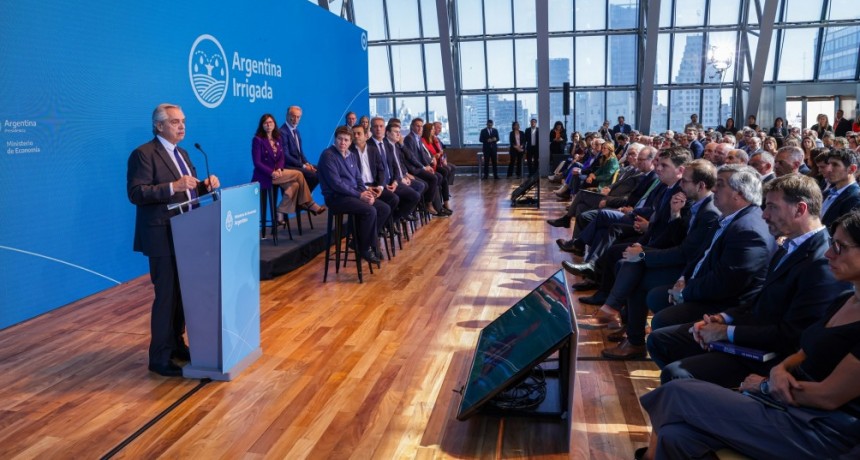 El Gobierno nacional presentó el Plan Integral Argentina Irrigada que beneficia a más de 50 mil productores