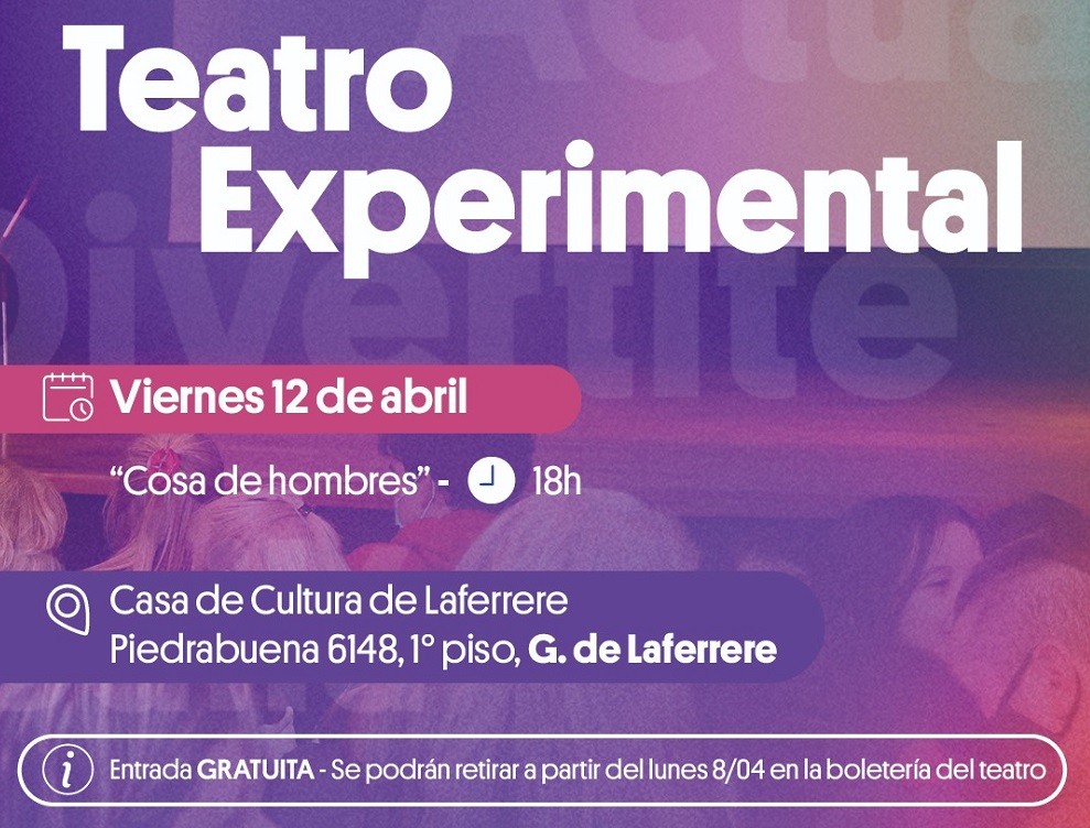 ¡Gregorio de Laferrere se prepara! El CicloTeatro Experimental llega para cautivar con innovación escénica y creatividad