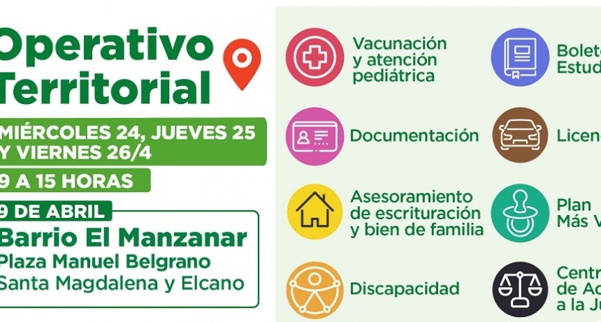 Esteban Echeverría anuncia operativo territorial en 9 de Abril