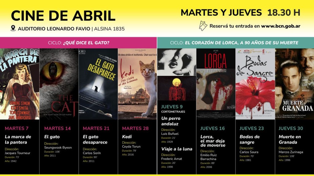 A 90 a&ntilde;os de su muerte, Garc&iacute;a Lorca vuelve a la pantalla durante abril en la Biblioteca del Congreso