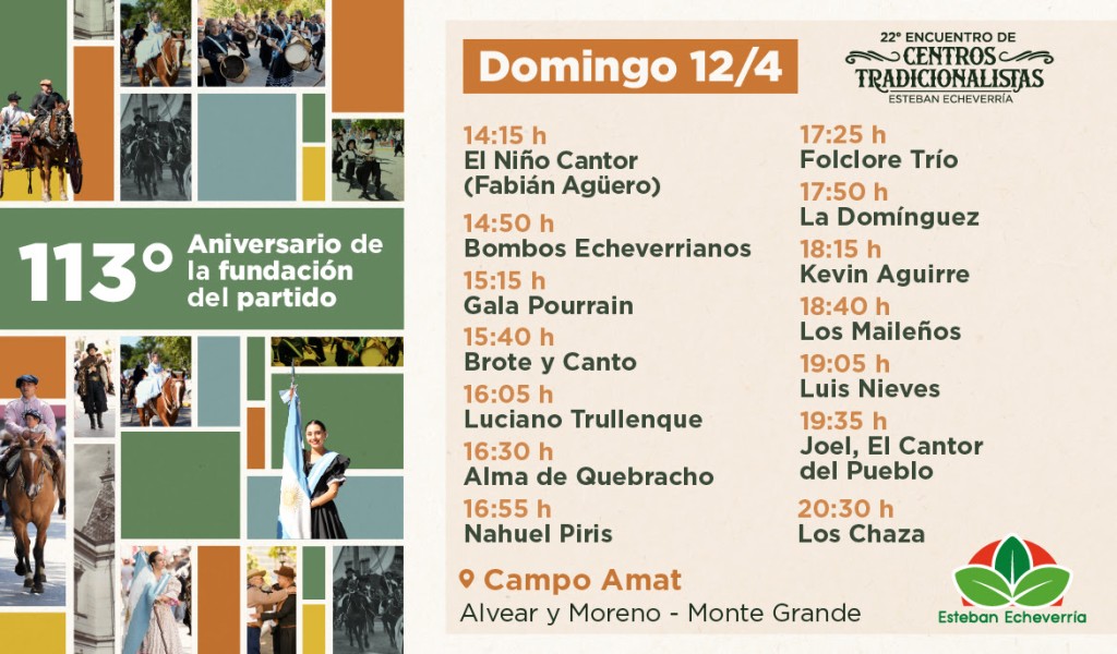 Festejos a pleno: shows, desfile y un gran cierre para celebrar el aniversario de Esteban Echeverr&iacute;a