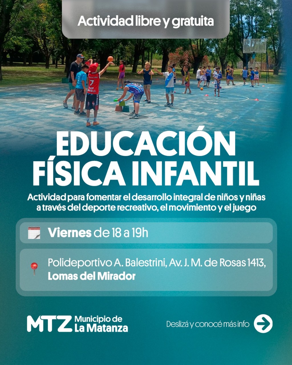 La Matanza lanza una propuesta gratuita de Educaci&oacute;n F&iacute;sica para chicos de 4 a 6 a&ntilde;os