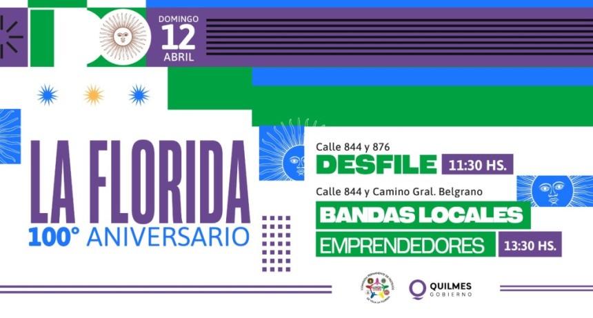 Fiesta total en Quilmes: desfile, feria y un cierre a pura cumbia por los 100 a&ntilde;os de Villa La Florida