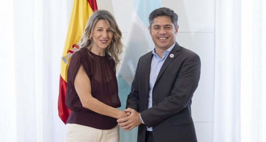 Kicillof se reuni&oacute; con Yolanda D&iacute;az en Madrid y busc&oacute; atraer inversiones para la Provincia