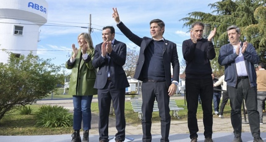 Kicillof inaugur&oacute; obras clave en Guamin&iacute; y apunt&oacute; contra la paralizaci&oacute;n de la obra p&uacute;blica nacional