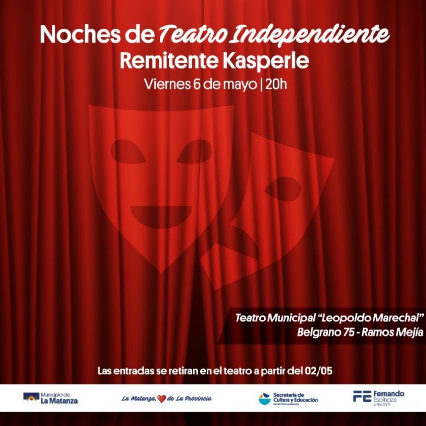Noches de Teatro Independiente en el Teatro Municipal Leopoldo Marechal