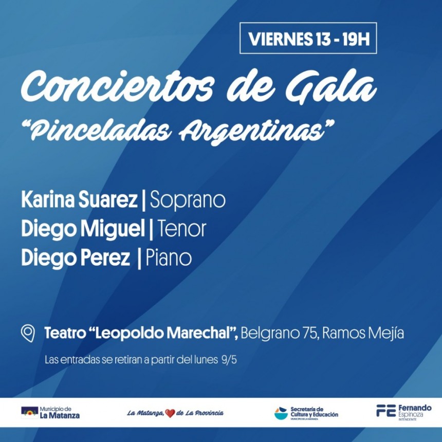 Conciertos de Gala presenta “Pinceladas Argentinas”