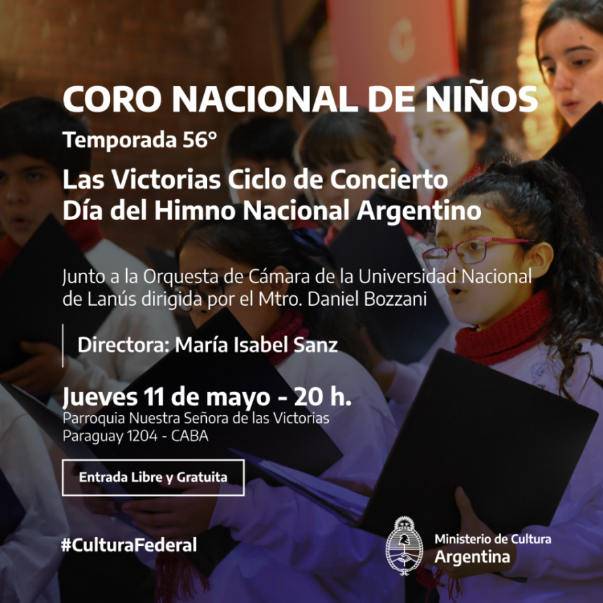 Concierto del Coro Nacional de Niños en el Día del Himno
