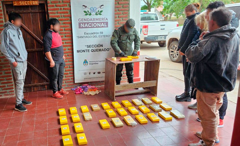 Gendarmería secuestró más de 33 kilos de cocaína en Santiago del Estero