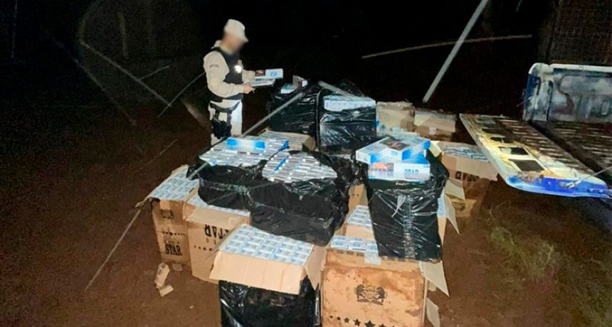Prefectura incautó un cargamento millonario de cigarrillos en Misiones