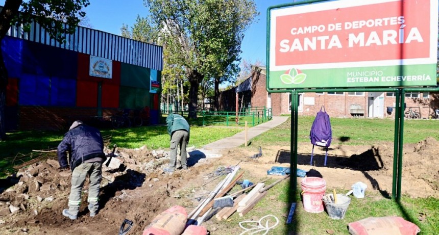 El Municipio de Esteban Echeverría renueva la pista de atletismo del Campo de Deportes Santa María